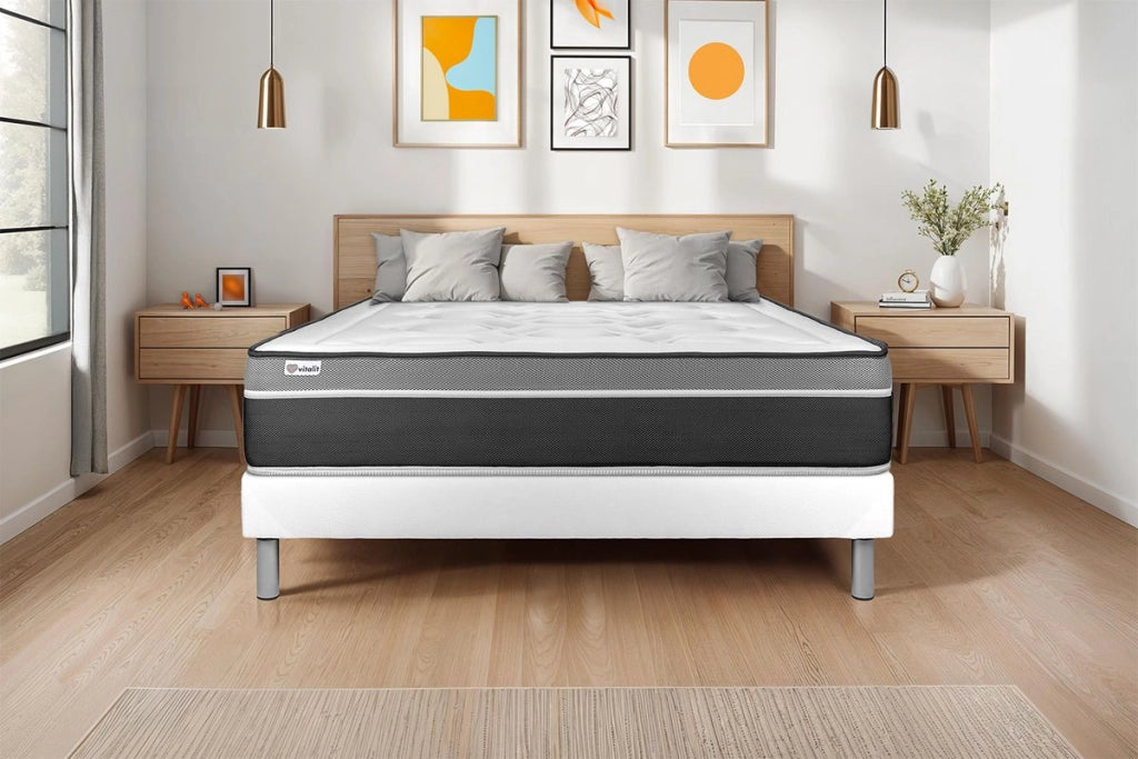 Letto con materasso VITAL CARE 120 x 190 cm Rete kit Bianco