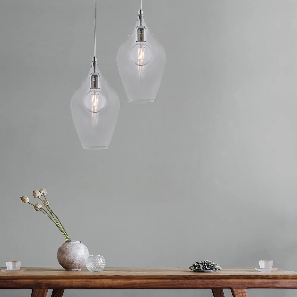 Lampadario Contemporaneo Ares Metallo Trasparente 1 Luce E27