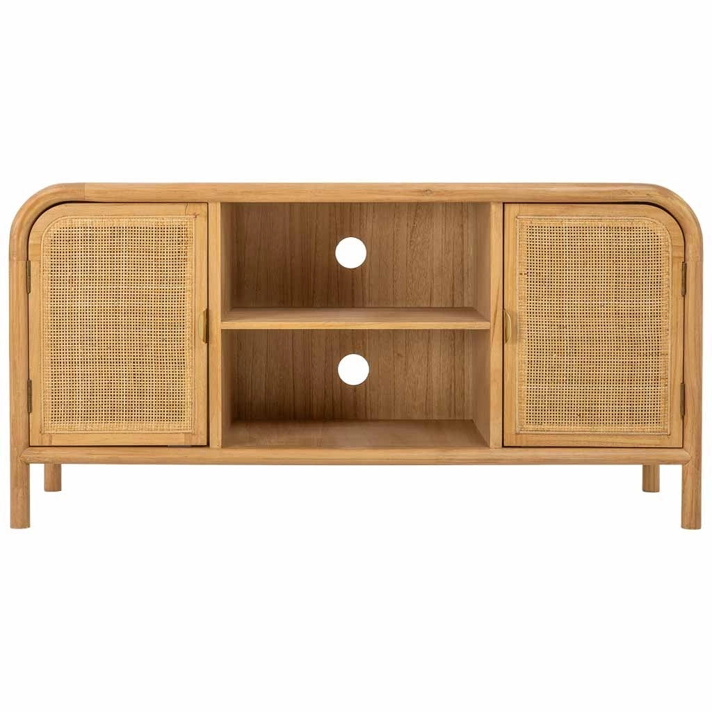 Base in legno e rattan marrone 120x39x60h cm