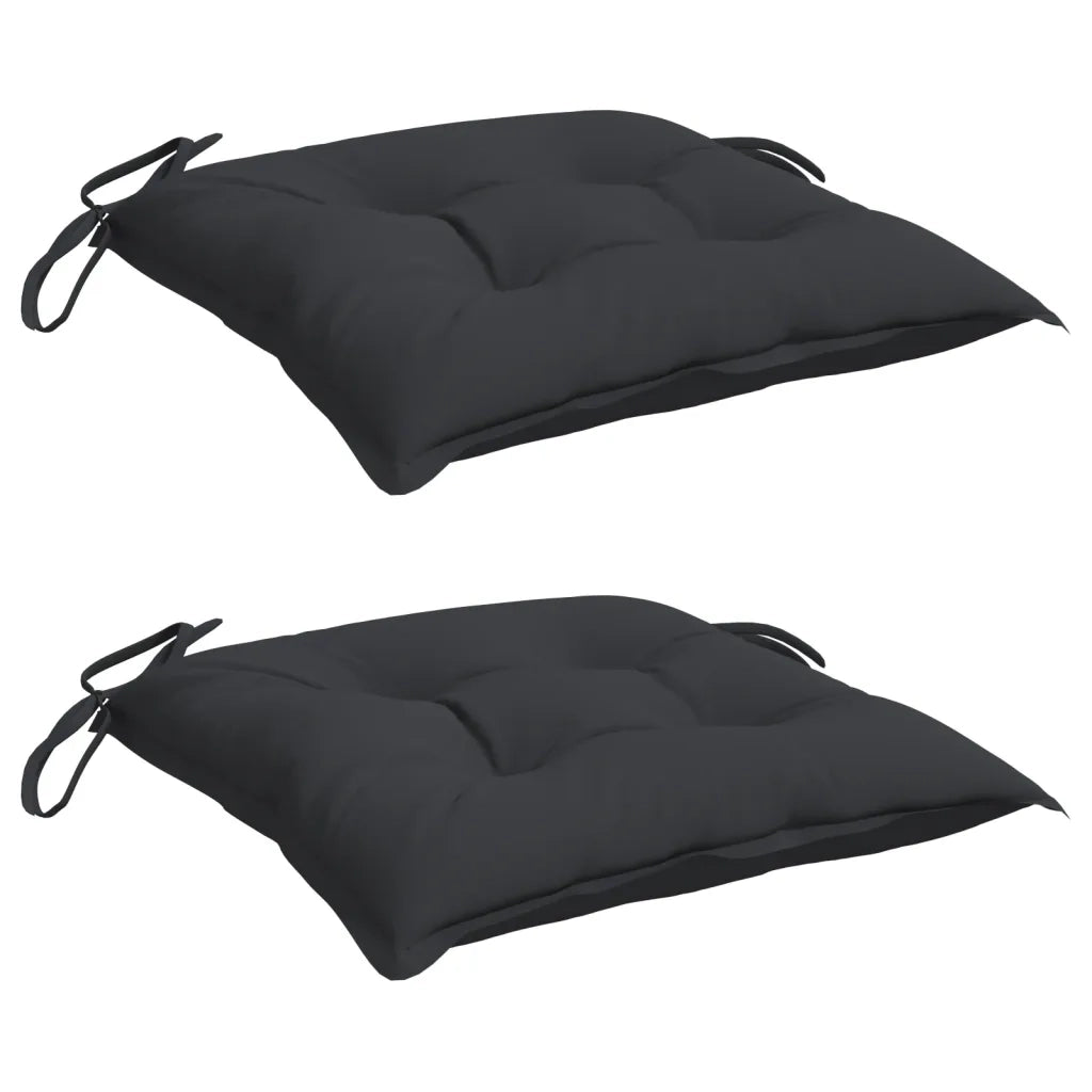 Cuscini per Sedia 2 pz | Cuscini per sedie Neri 40x40x7 cm in Tessuto Oxford