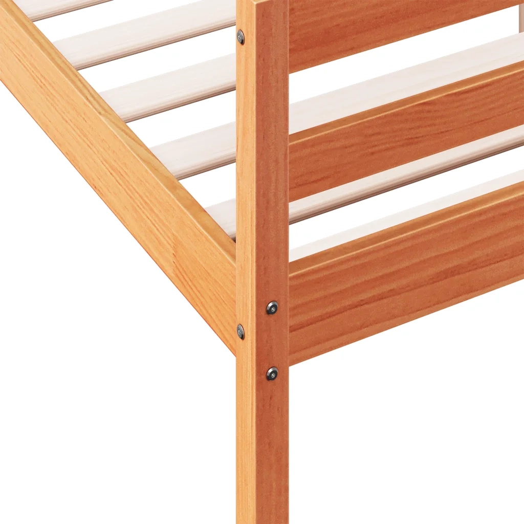 Letto senza Materasso Marrone Cera 120x200 cm in Legno di Pino