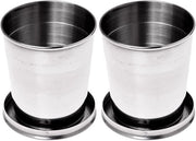 Set di 2 Tazze Opvole in Rame - Tazze da Caffè Portatili - Tazza Opvole in Rame - Tazza da Viaggio - Camping - Riciclabile - Tazza da Pocket - Escursioni all'Aperto - 250ML