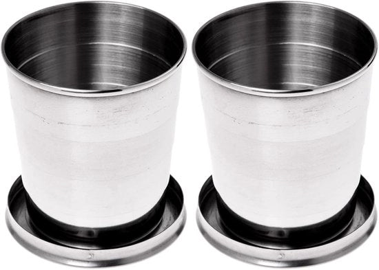 Set di 2 Tazze Opvole in Rame - Tazze da Caffè Portatili - Tazza Opvole in Rame - Tazza da Viaggio - Camping - Riciclabile - Tazza da Pocket - Escursioni all'Aperto - 250ML