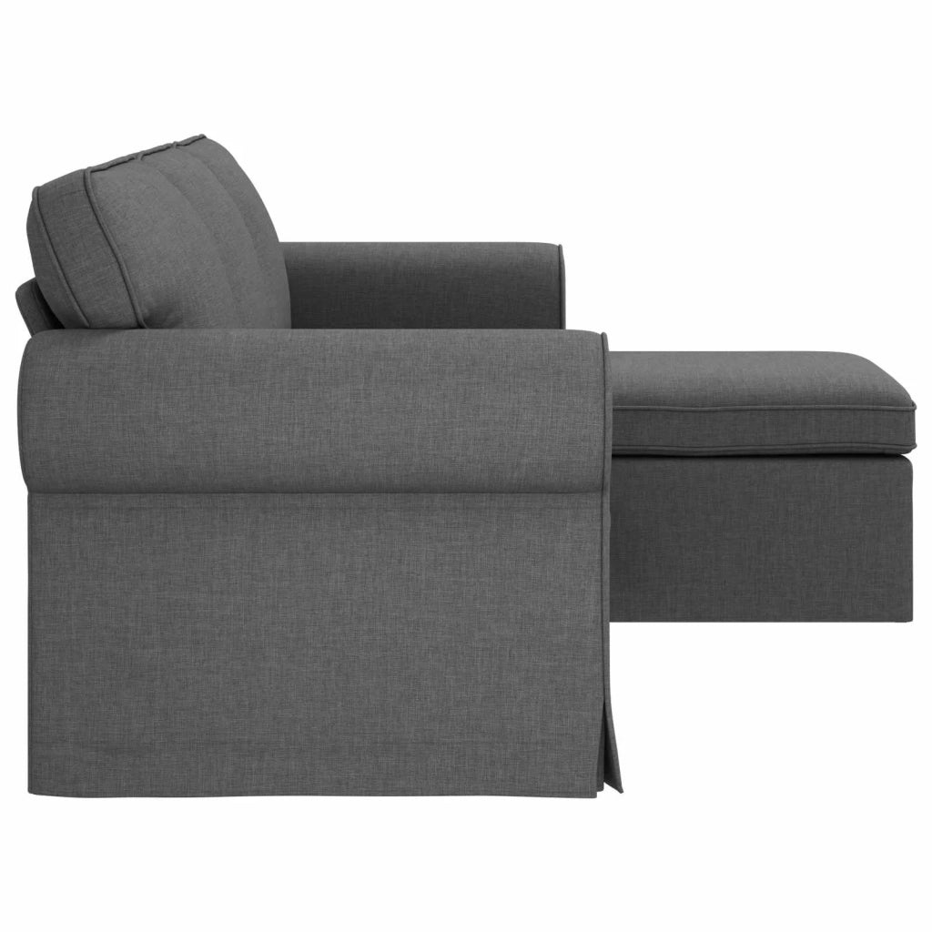Divano Grigio scuro 195 x 138 x 80 cm Tessuto 42024328