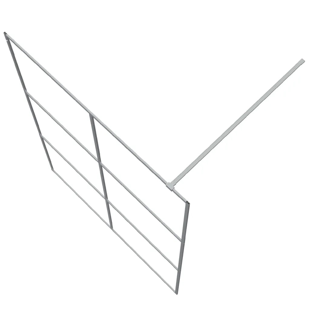 Parete Doccia Walk in Argento 140x195 cm Vetro Trasparente ESG 152119
