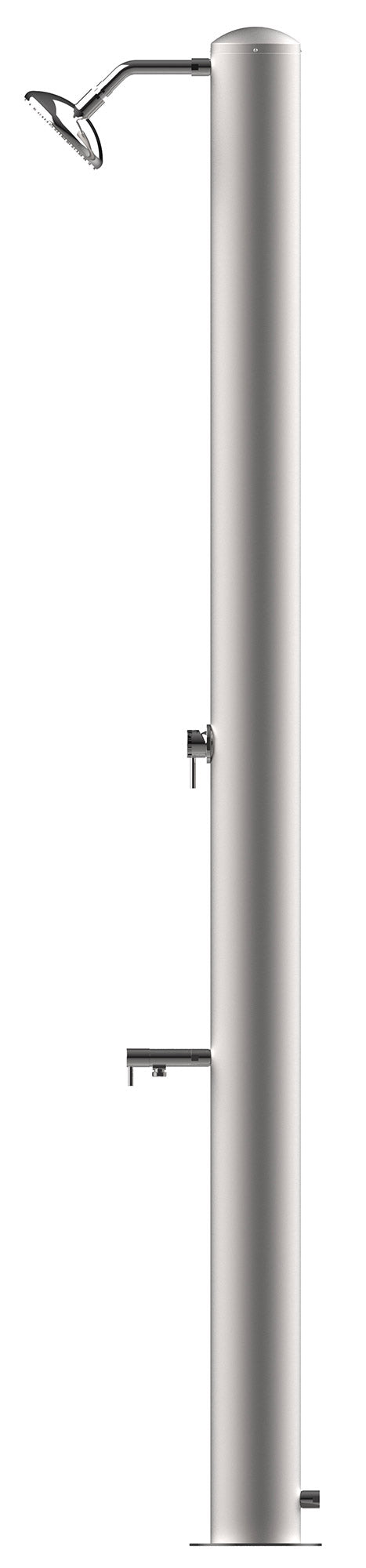 Doccia Solare da Giardino 28L Miscelatore e Lavapiedi Tevere X Satinato