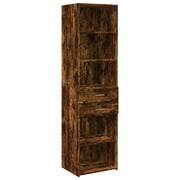 Credenza | Madia | Buffet da pranzo | Armadio da pranzo Rovere Fumo 50x42,5x185 cm in Legno Multistrato