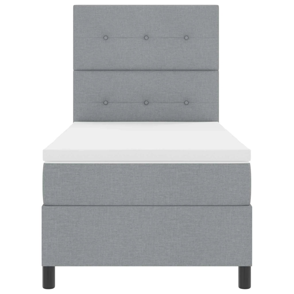Letto a molle con materasso Grigio chiaro 80 x 200 cm Tessuto 3342823