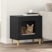 Casa per Gatti Nero 51 x 30 x 52 cm Legno multistrato