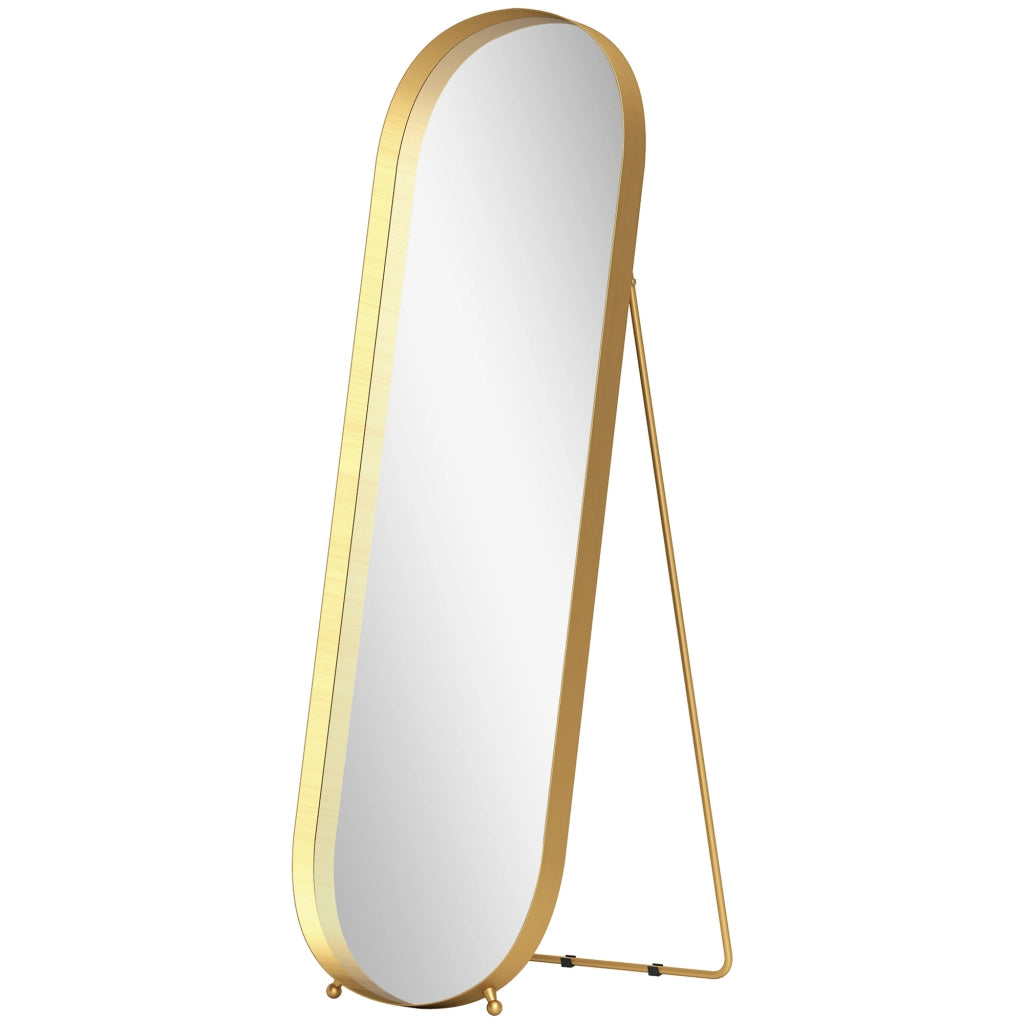 Specchio a Pieno Corpo con Cornice Metallo ¨C zephmum ¨C 160x50 cm Cornice Oro