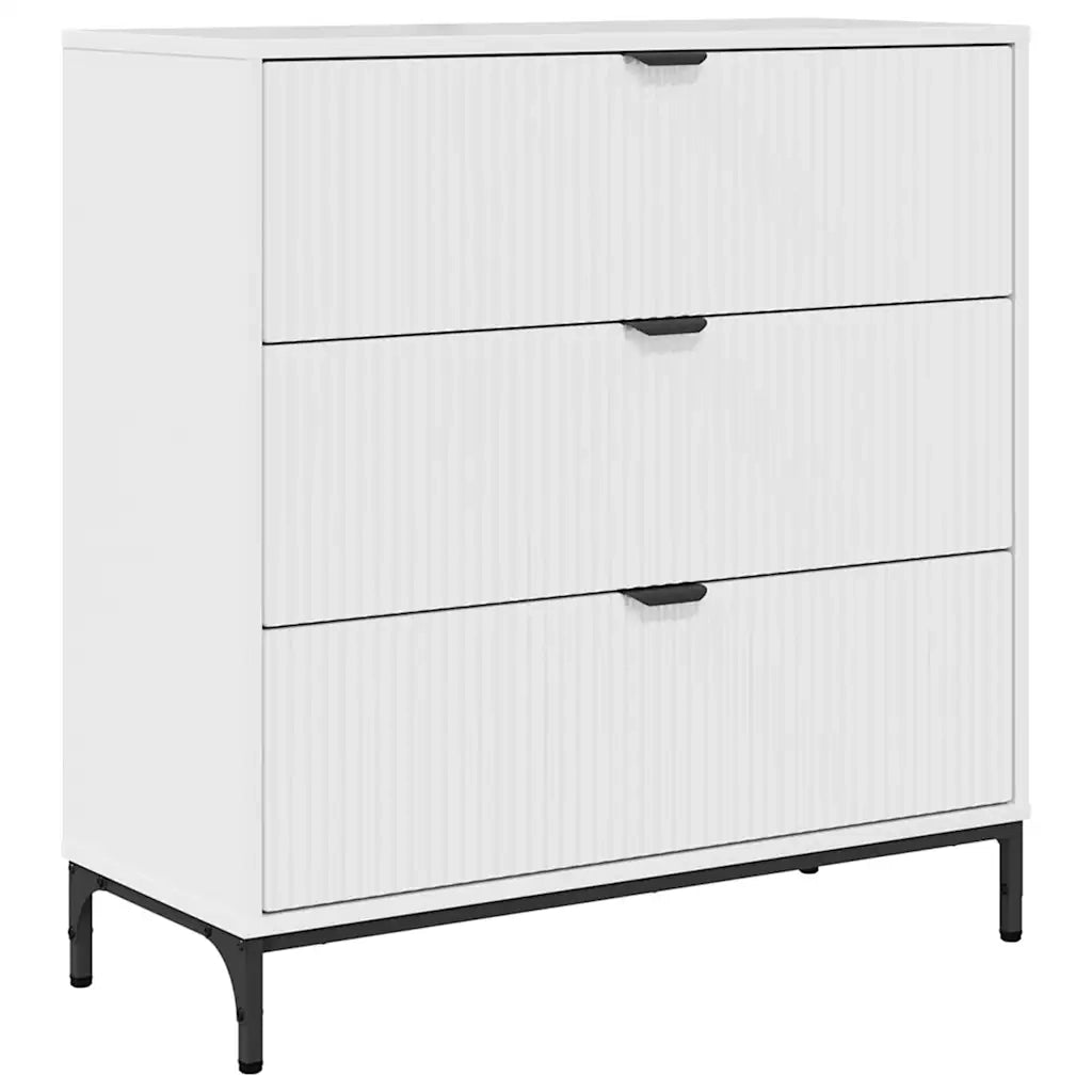 Credenza Bianco Lucido 79,5 x 33 x 82 cm Legno multistrato