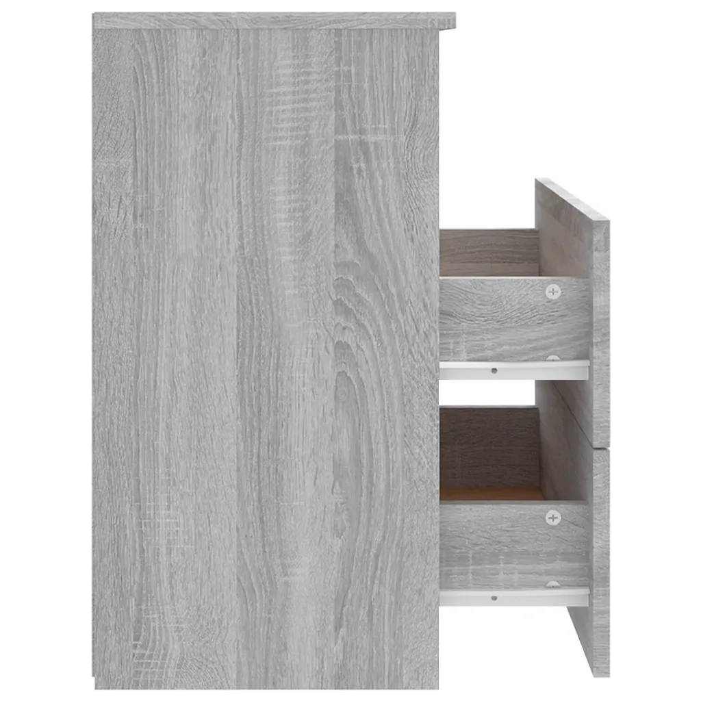 Comodino-Tavolino da notte Grigio Sonoma 50x32x60 cm