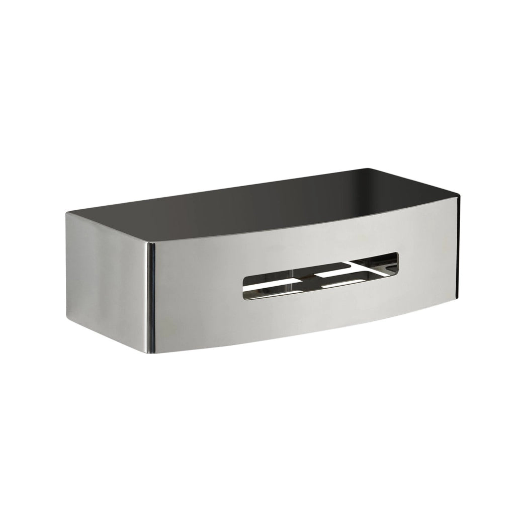 Portaoggetti a muro rettangolare in acciaio inox AISI 304 Gedy serie POSEIDON - Cromo Lucido