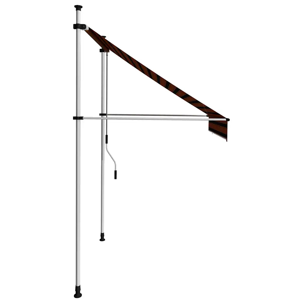 Tenda da Sole | Tenda parasole Retrattile Manuale 200 cm Arancione e Marrone