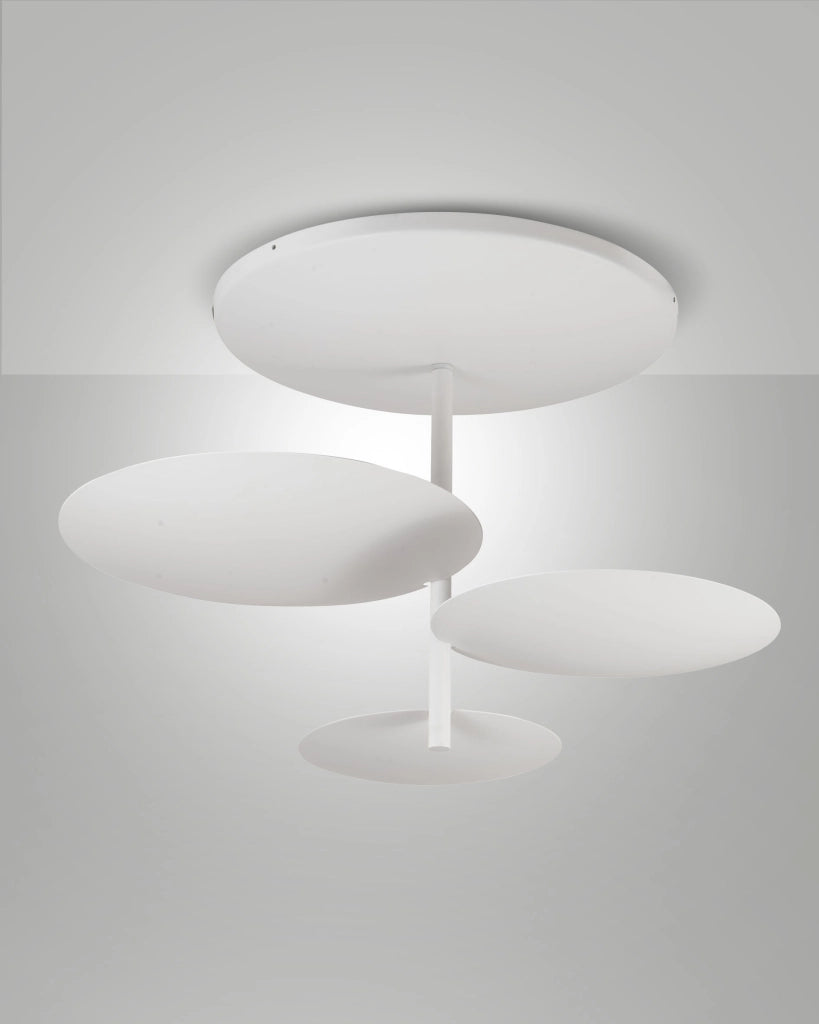 Plafoniera Simplon LED 3x15,5W Integrato 5180 lm 3000K Dimmerabile a taglio di fase, Struttura in metallo, IP20, Classe 1 - Bianco