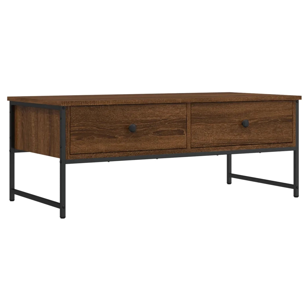Tavolino Salotto-Tavolino da soggiorno-Tavolo Rovere Marrone 101x49x39,5cm Legno Multistrato