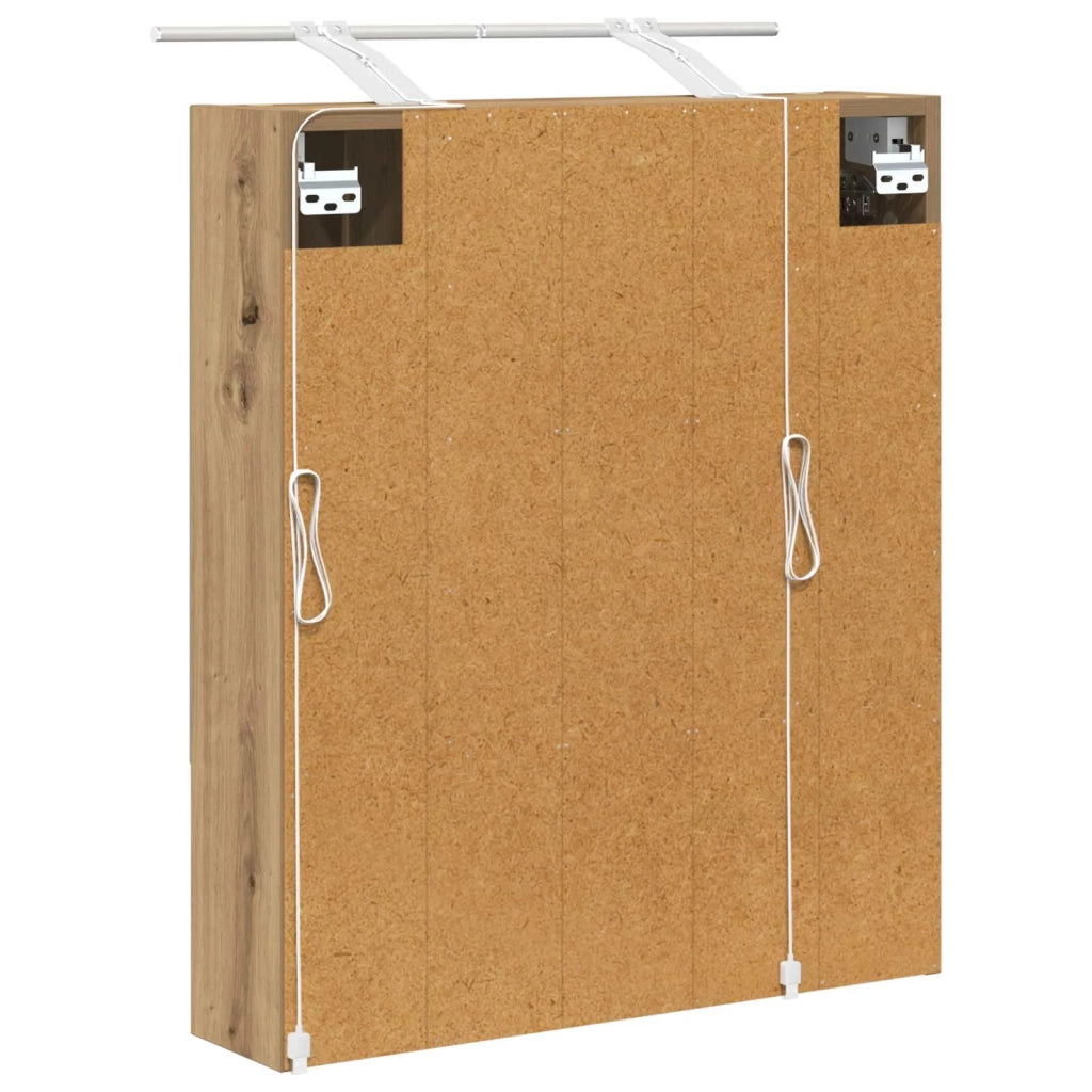 Mobiletto per specchio da bagno con porta Rovere Artigianale