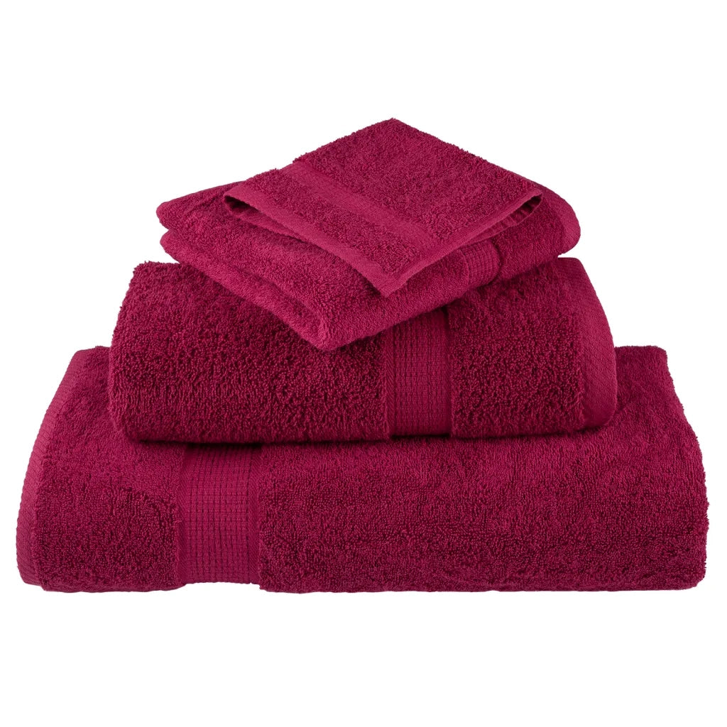 Asciugamani Premium SOLUND 2 pz Bordeaux 50x100 cm 600 g/m² 137209