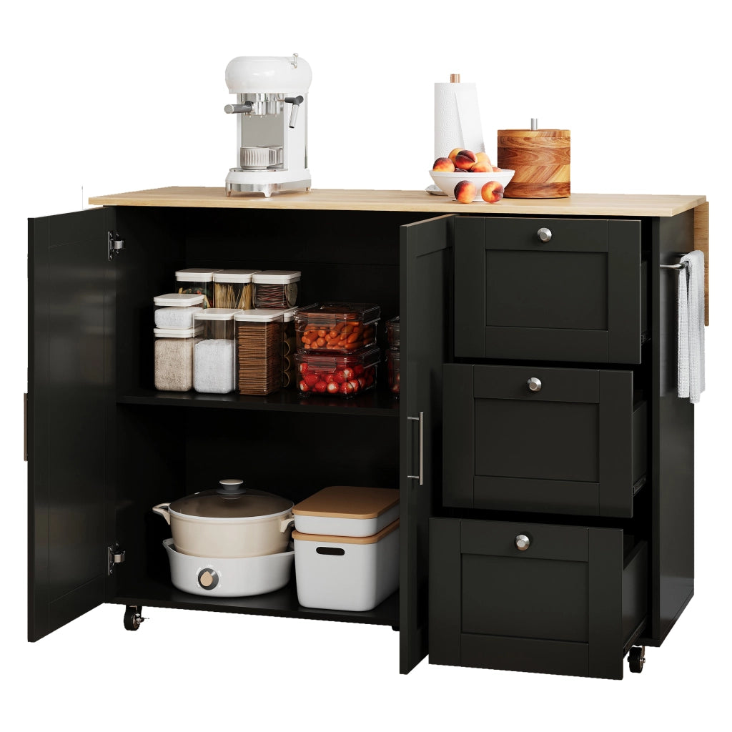 Tavolo da Cucina Allungabile con Cassetti e Anta ¨C MINIMAL ¨C Rovere, 135x44x90 cm