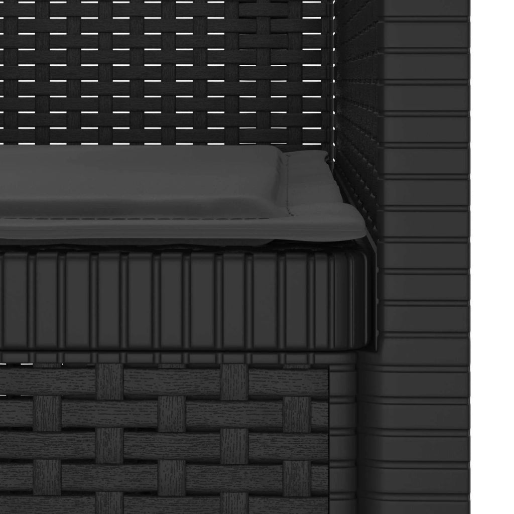 Sedia da giardino-Poltrona a 1 Posto con Cuscino Aspetto Rattan PP Antracite 821923