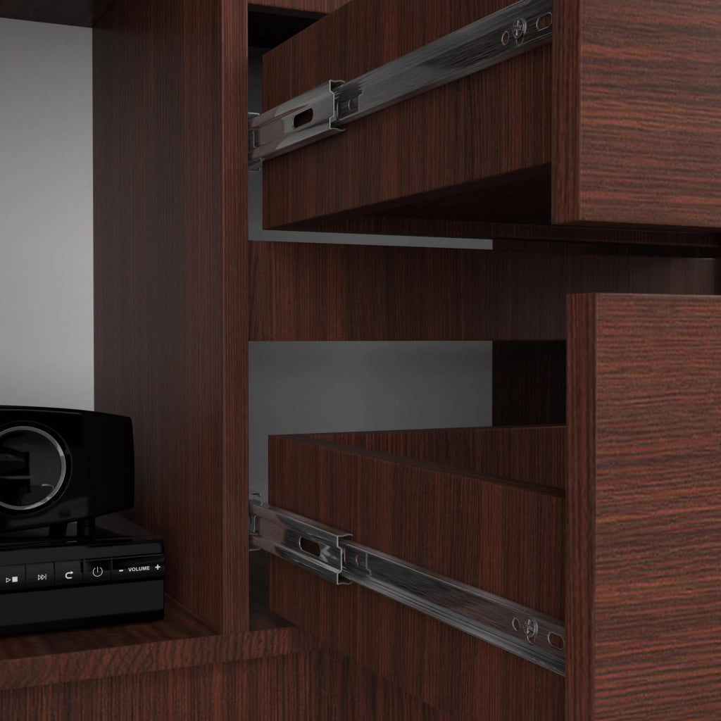 Armadio da ufficio AKORD R11 Wengé 80 cm 1 anta 2 cassetti 80x35x180 cm