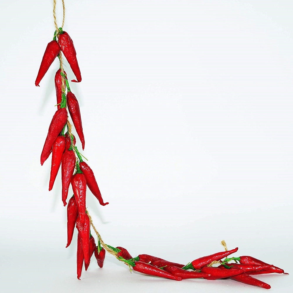 Trade Shop - Corda Corde 2 Pezzi Aglio Cipolla Peperoncino Limoni Pesca Mele Decorazioni -
