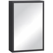 Armadietto specchio da bagno ¨C Xylo ¨C 3 ripiani, acciaio nero, 40x15x60 cm
