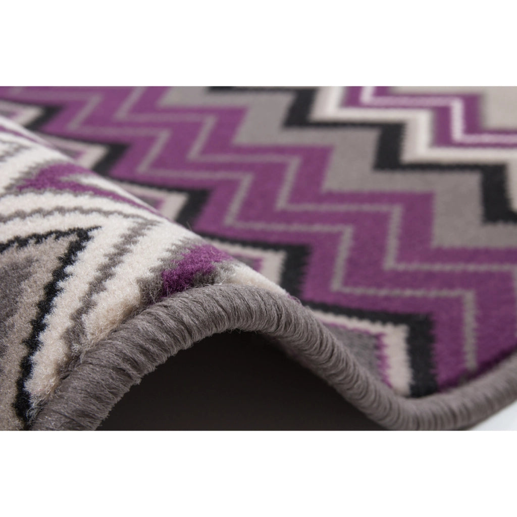 Tappeto a pelo corto Stella 700 con design a zig-zag