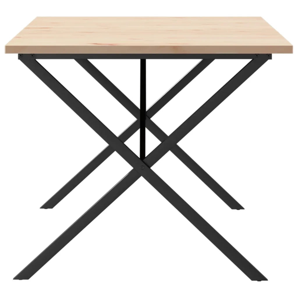 Tavolo da Pranzo | Tavolo da cucina Telaio a X 180x90x75,5 cm Legno Pino e Acciaio