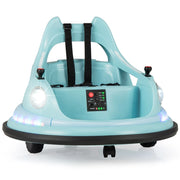 Autoscontro cavalcabile per bambini 12v con telecomando e joystick, Autoscontro cavalcabile 360¡ã connessione wireless Blu