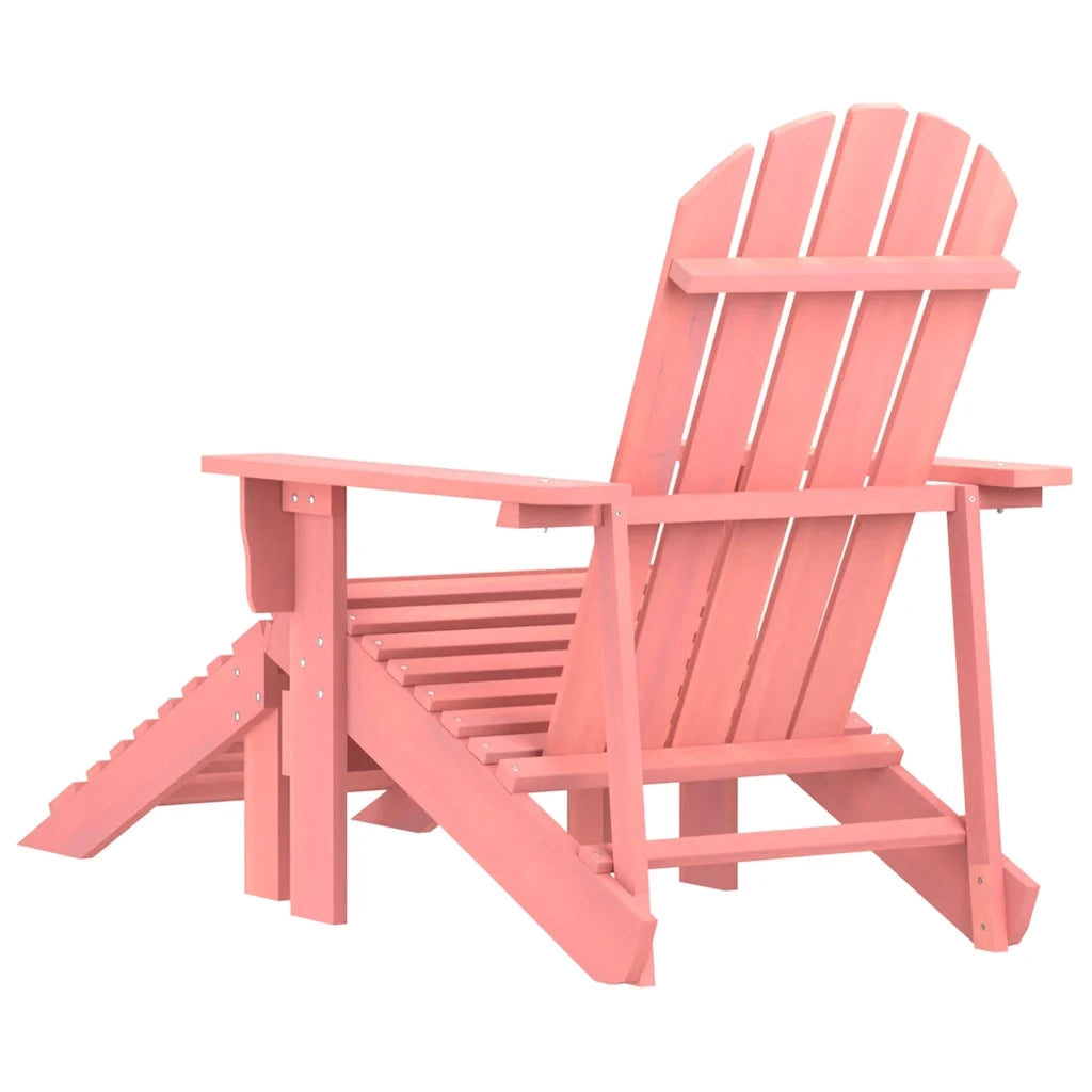 Sedia Giardino Adirondack con Ottomana Massello di Abete Rosa