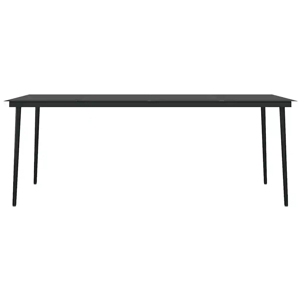 Set da Pranzo per Giardino 9 pz con Cuscini Nero 3099100