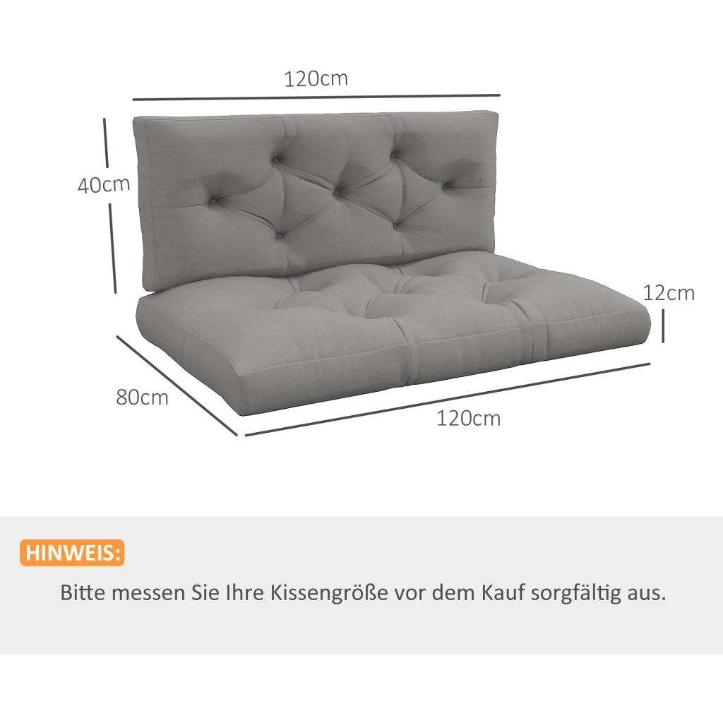 Cuscino per seduta ¨C zephmum ¨C Grigio 120x80x12 cm