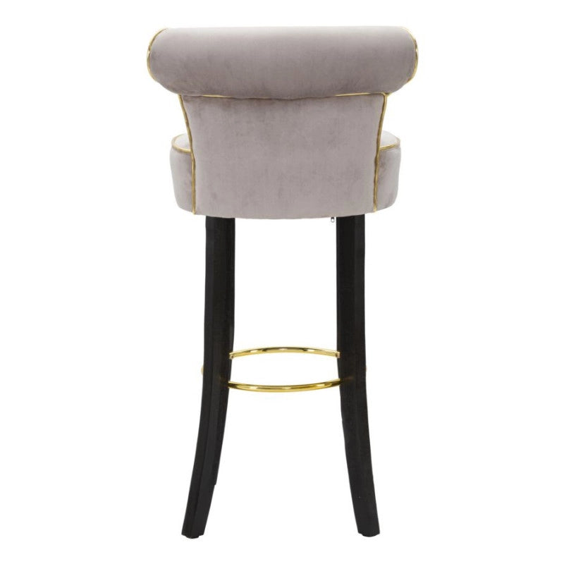 Sgabello Bar Luxy Grigio cm 46x48x96