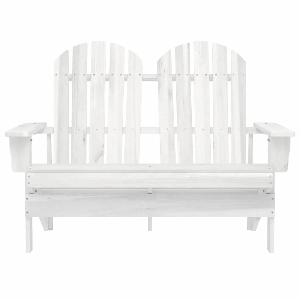 Sedia da Giardino | Sedie da Esterno Adirondack a 2 Posti in Legno di Abete Bianca