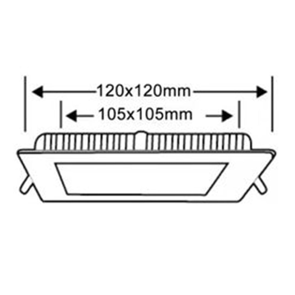 Trade Shop - Pannello Smd Led Quadrato Incasso 6 W Con Driver Cct 3000k 4000k 6500k P105-q3c -