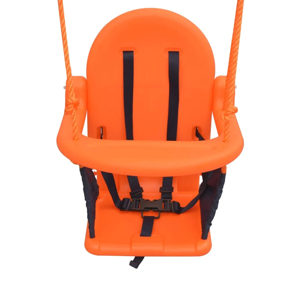 Altalena per bambini con cintura di sicurezza arancione 02_0004790