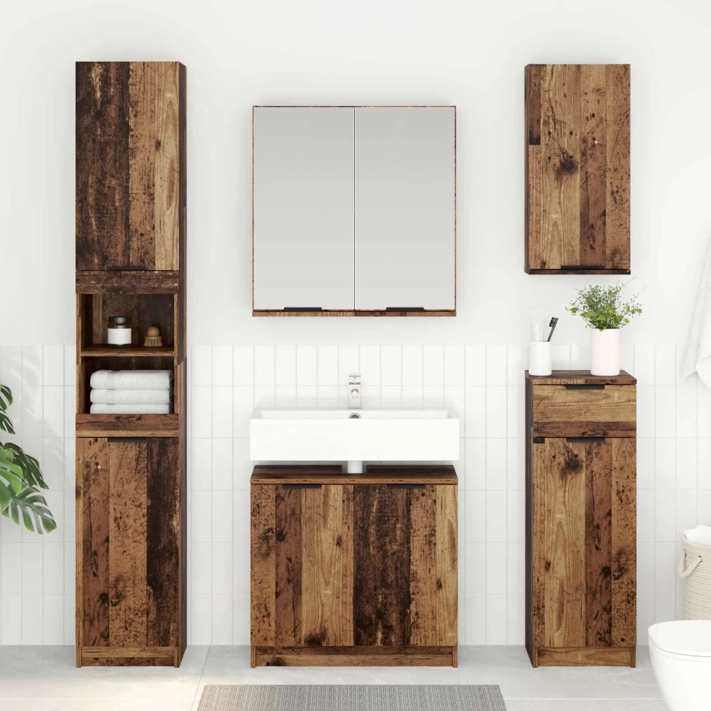 Mobile da Bagno con porta Legno vecchio 64,5 x 33,5 x 59 cm