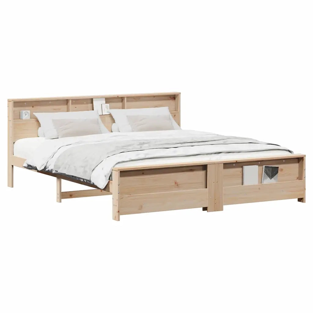 vidaXL Struttura del letto Marrone 180 x 200 cm Legno di pino massello