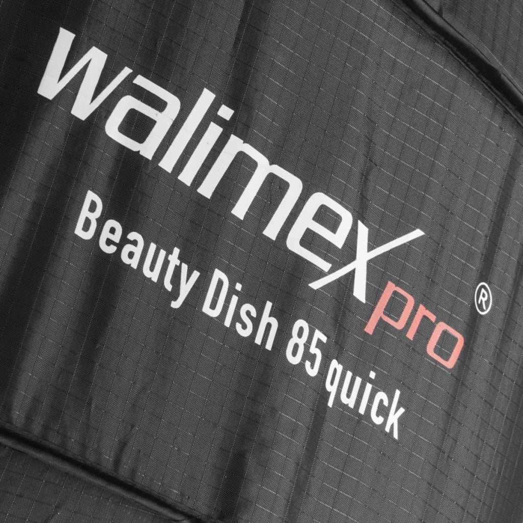 Studio Line Beauty Dish Softbox QA85 Beauty Dish Light Shaper, 85cm, profondità 40cm, pieghevole, con griglia, diffusore interno ed esterno, per flash da studio Speedlite 22455