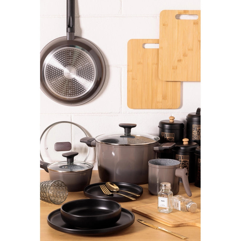 Set di 2 Batteria 11pz Gradient In Alluminio Forgiato E Fondo Induzione