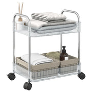 Carrello Portaoggetti a 2 Livelli 37x28x43,5 cm in Acrilico 4012375