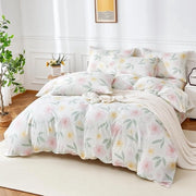 Tappeto per letto con disegno floreale - 100% cotone - 1 pezzo - 200 x 200 cm