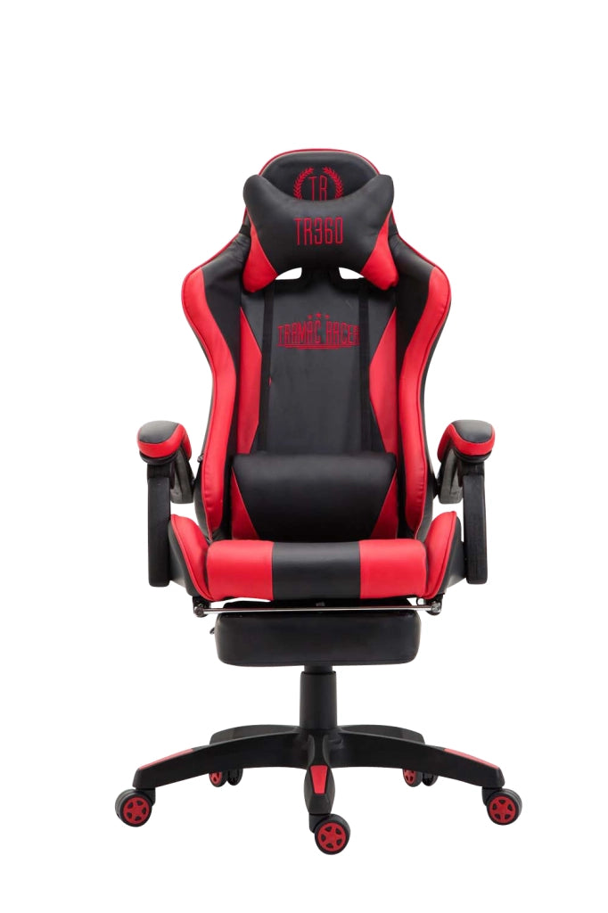 Poltrona gaming IGNITE in similpelle nero/rosso
