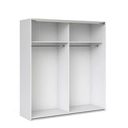 Armadio Camera da Letto Isabeau, Guardaroba Grande 2 Ripiani, 59x200h cm Bianco