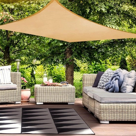 Zonnetenda, impermeabile, rettangolare, 2 x 3 m, zonnetenda, impermeabile, tessuto premium PES poliestere con protezione UV, per balcone, giardino, terrazza, parete