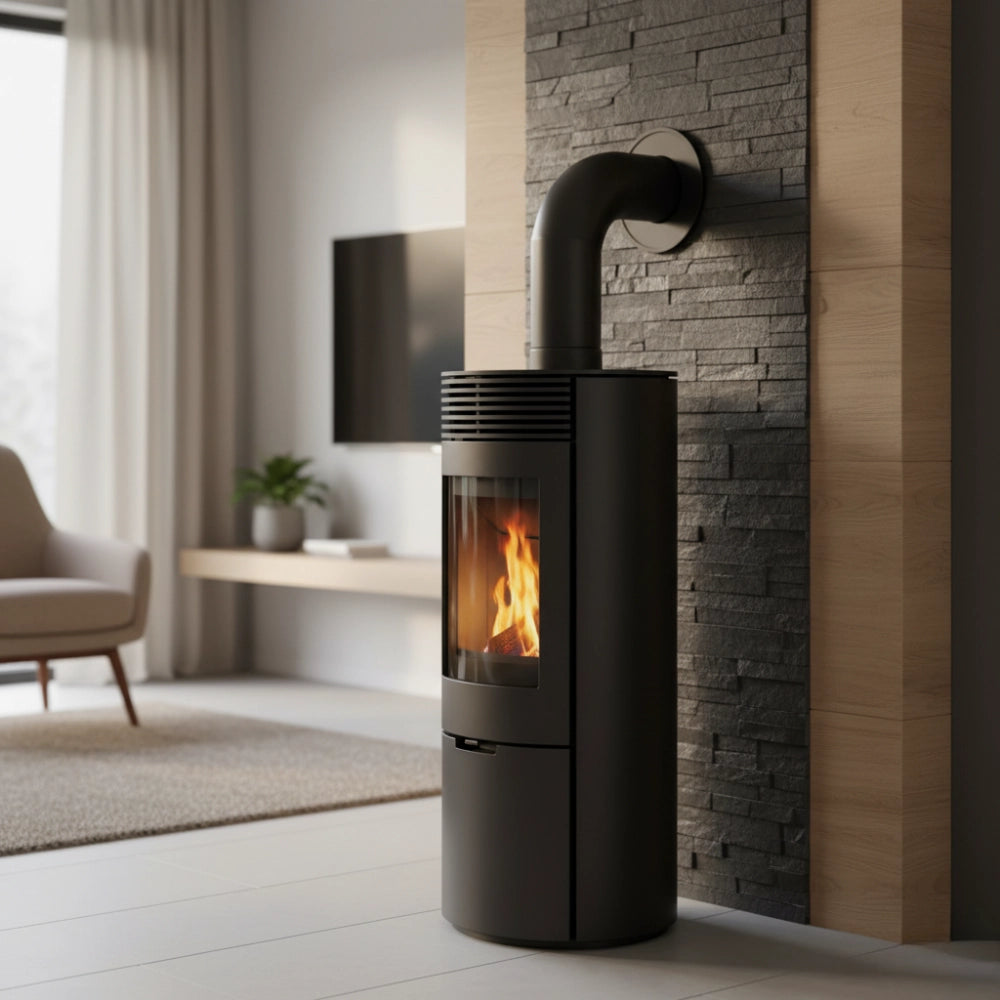 Rosone finitura arredo ø 80 mm silicone canale fumo stufa pellet copertura