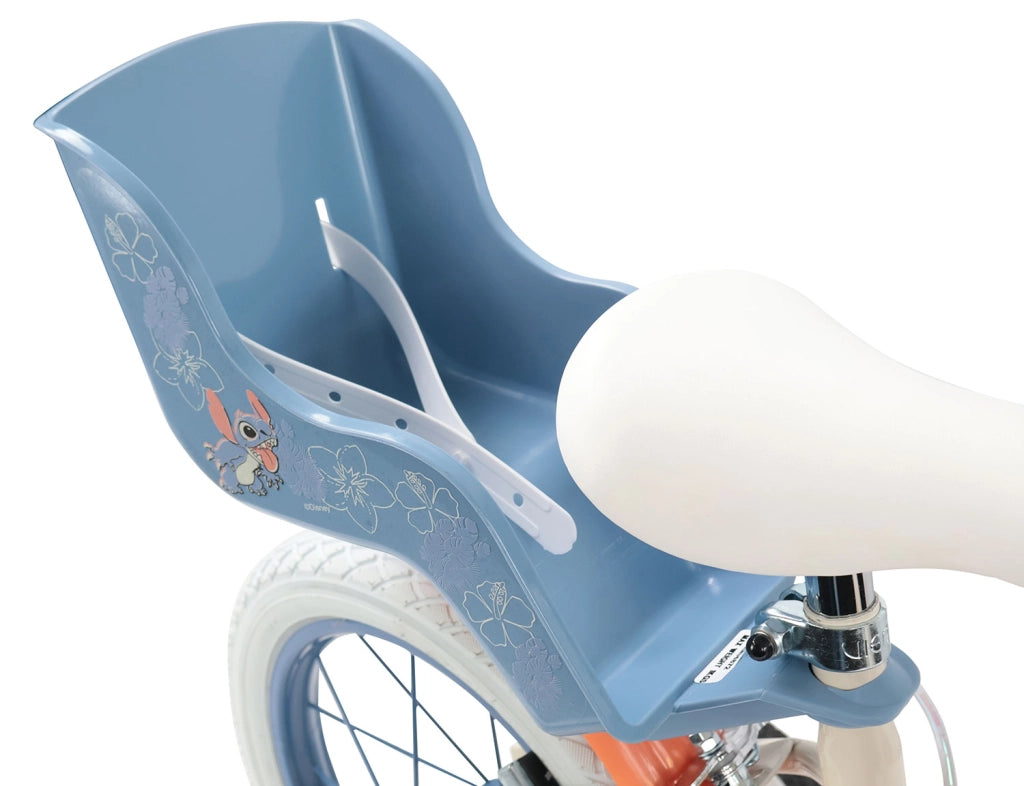 Bicicletta per Bambine 16" Disney Stitch Freni Caliper e Stabilizzatori in Acciaio Hi-Ten Beige