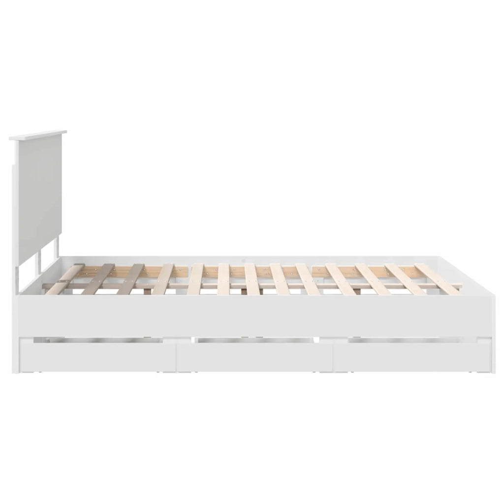 Struttura del letto Bianco 150 x 200 cm Legno Ingegnerizzato