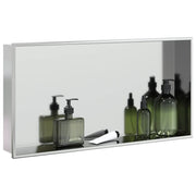 vidaXL Nicchia per Doccia Argento Spazzolato 62x32x9cm in Acciaio Inox